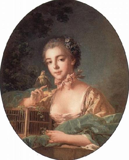 Francois Boucher Portrait of the artist's daughter oil painting image